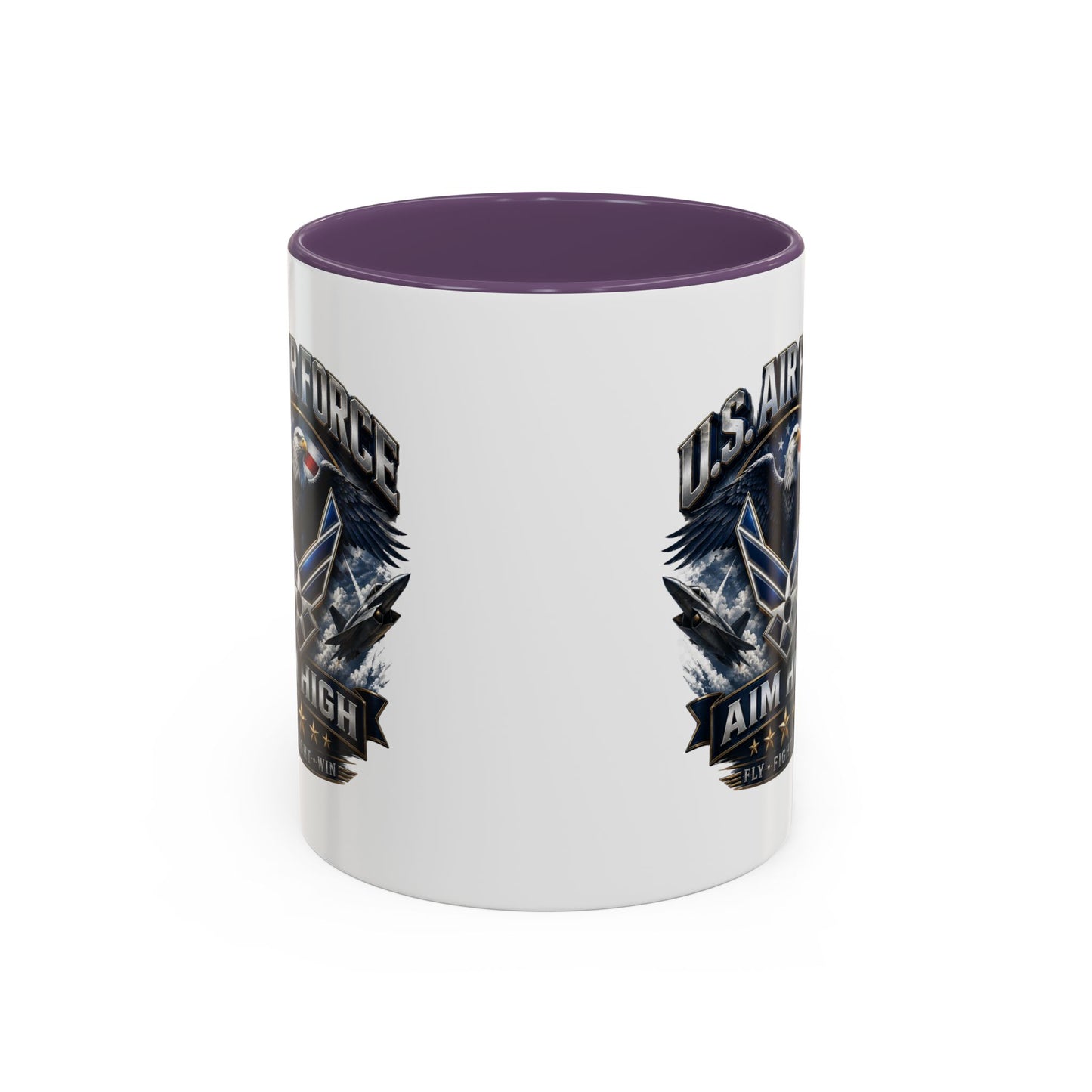 U.S. Air Force Accent Coffee Mug — Aim High Eagle Design (11/15 oz)
