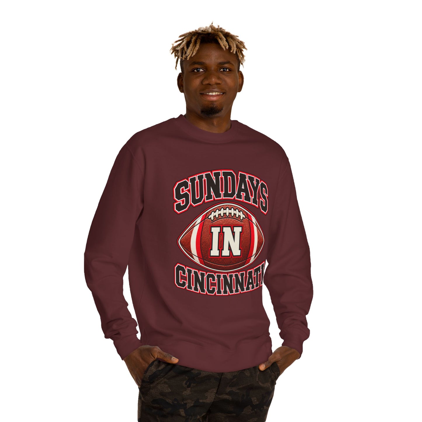 Sundays In Cincinnati Football Sweatshirt