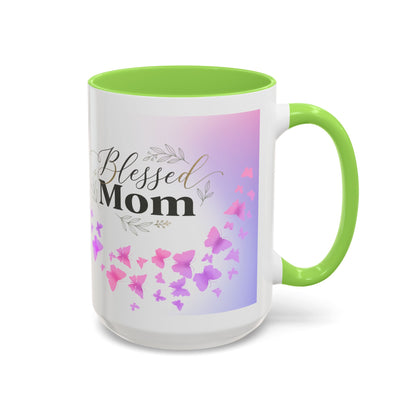 Blessed Mom Butterfly Mug — Colorful 11oz/15oz Ceramic Gift for Mother's Day