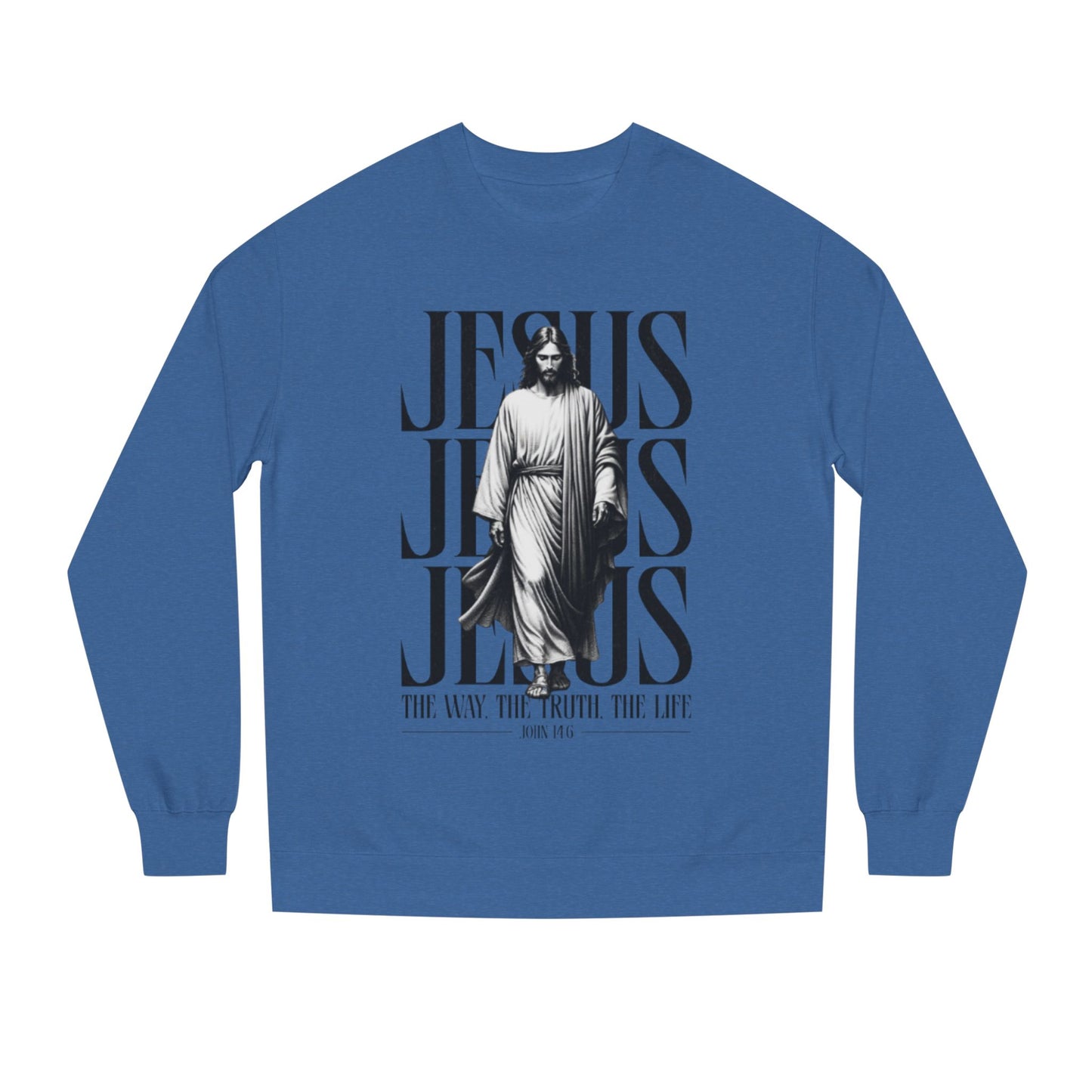Jesus Crewneck Sweatshirt – The Way The Truth The Life Graphic