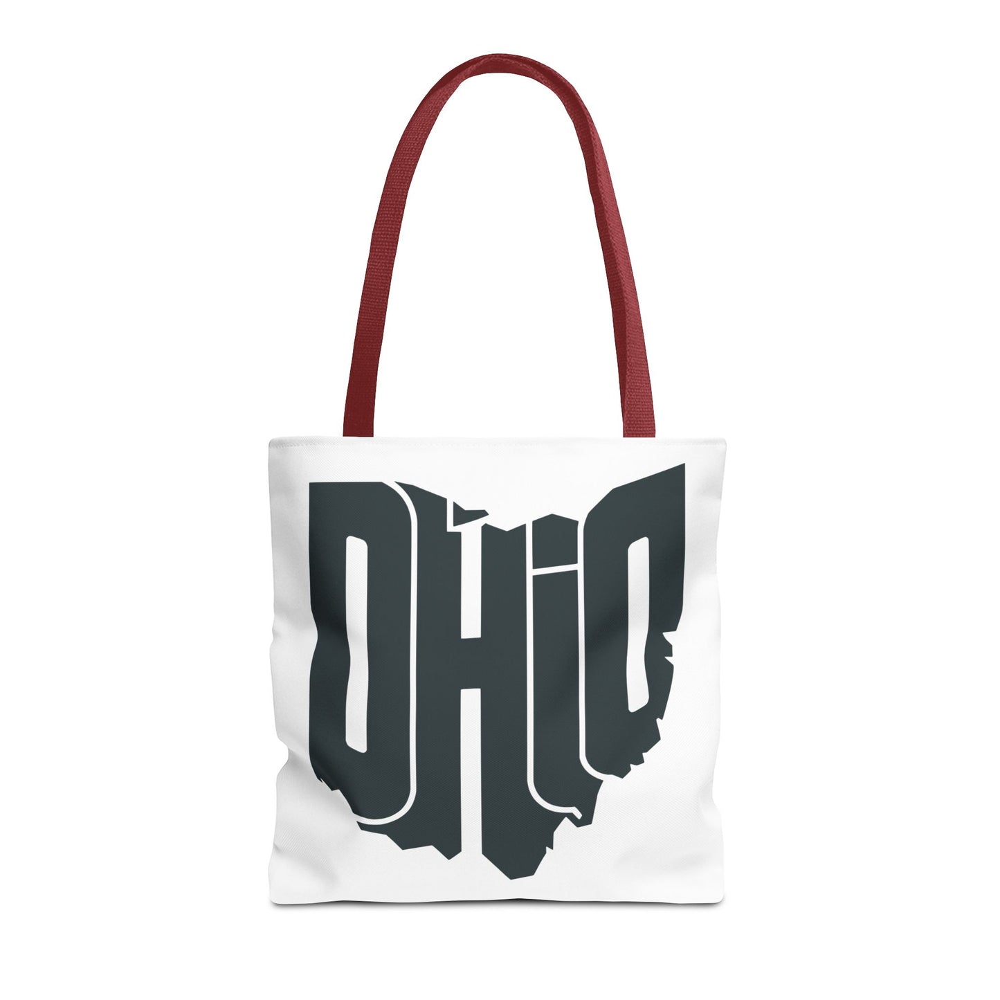 Ohio State Outline Tote Bag — Retro Ohio Text Graphic Tote