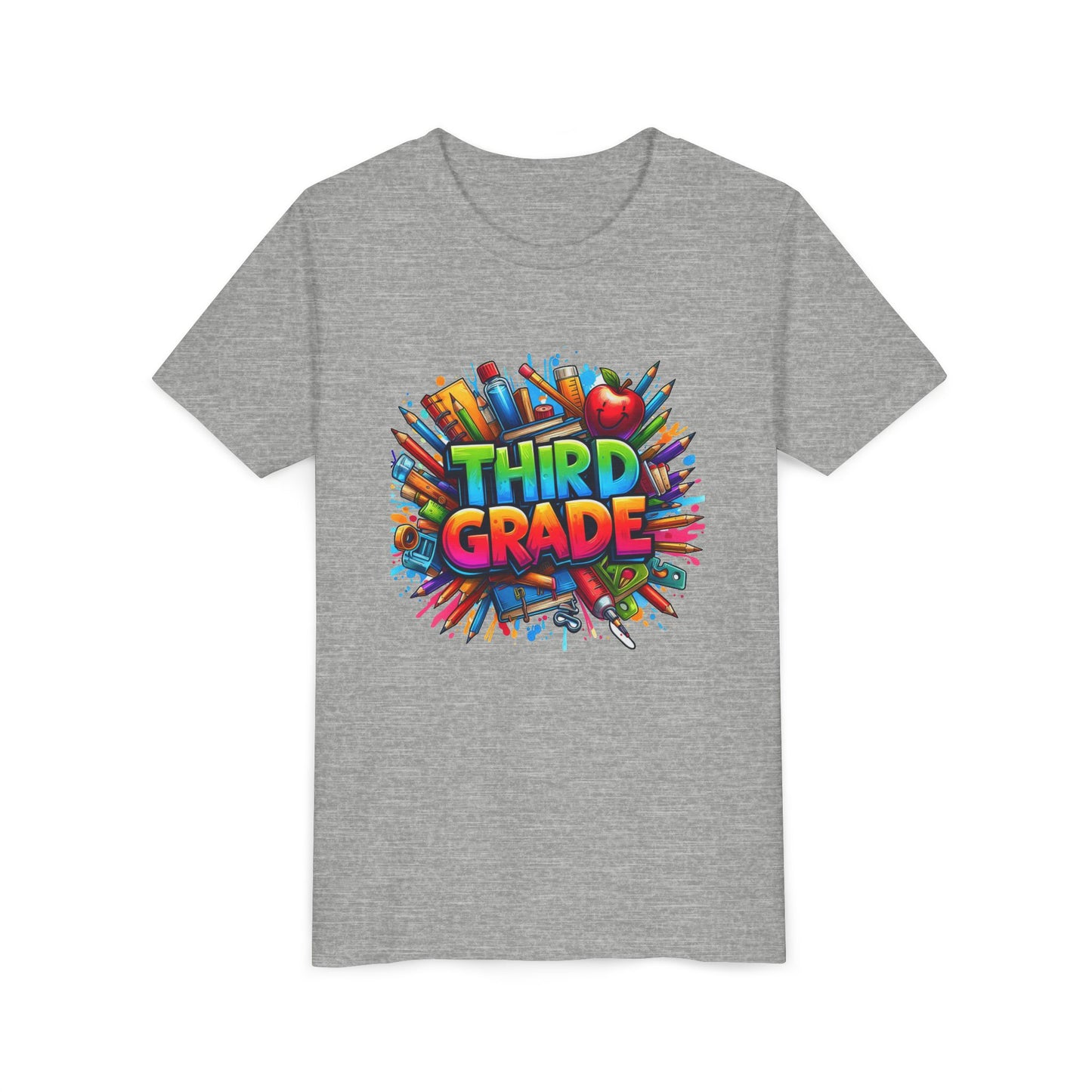 Third Grade Kids' T-Shirt – Colorful School Supplies Back-to-School Tee