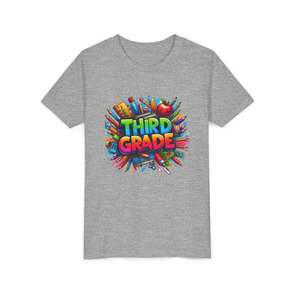 Third Grade Kids' T-Shirt – Colorful School Supplies Back-to-School Tee