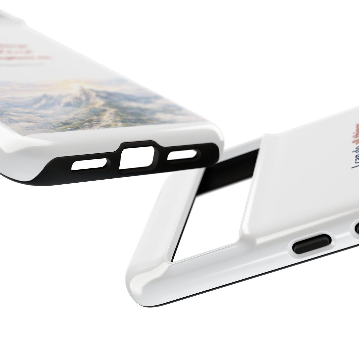 Christian Phone Case – “I Can Do All Things Through Christ” Inspirational Tough Case