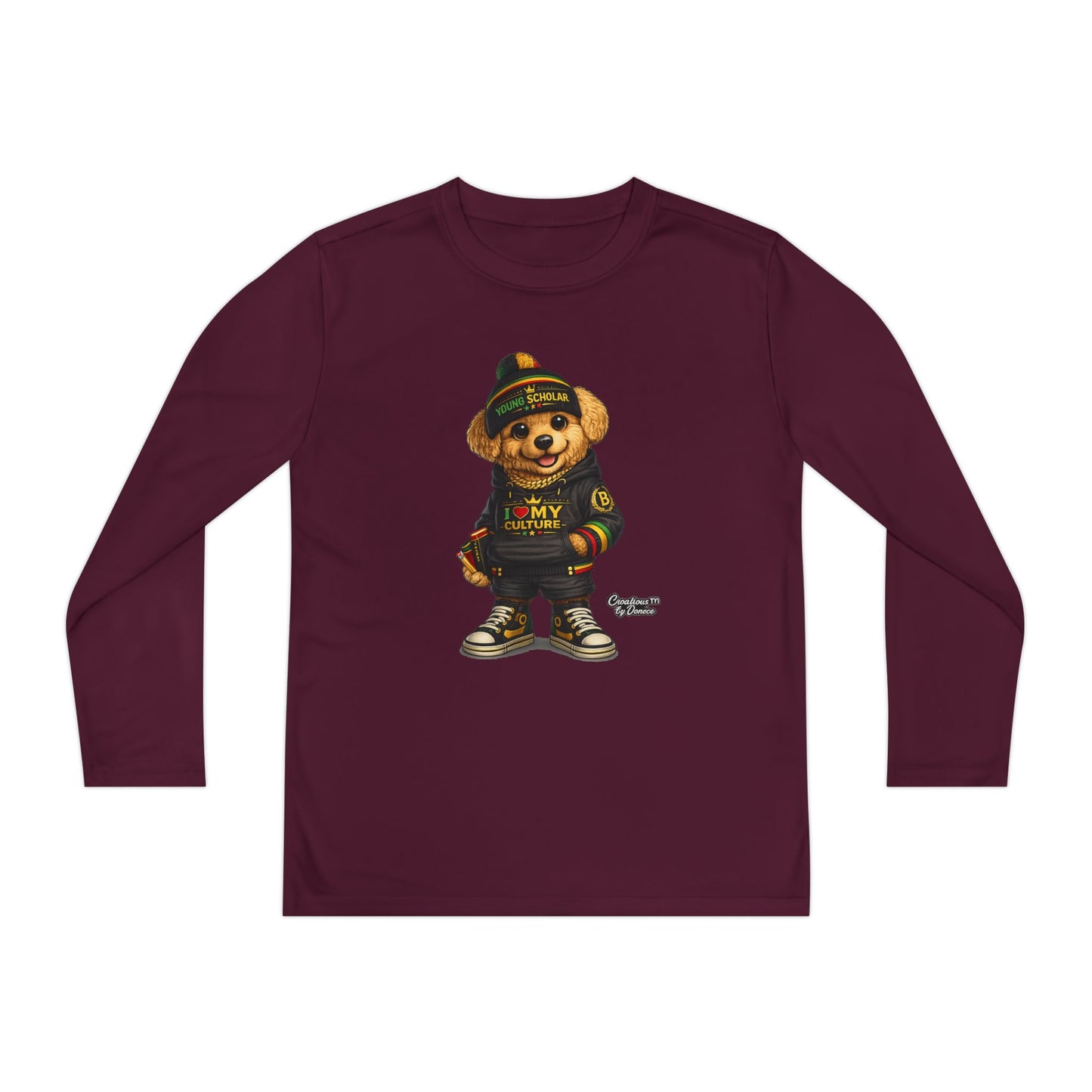 Youth Long Sleeve Tee — Streetwear Teddy Bear Graphic