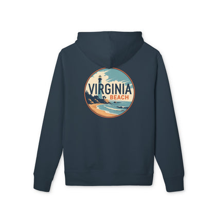 Virginia Beach Vintage Surf Hoodie — Beach Lighthouse Graphic