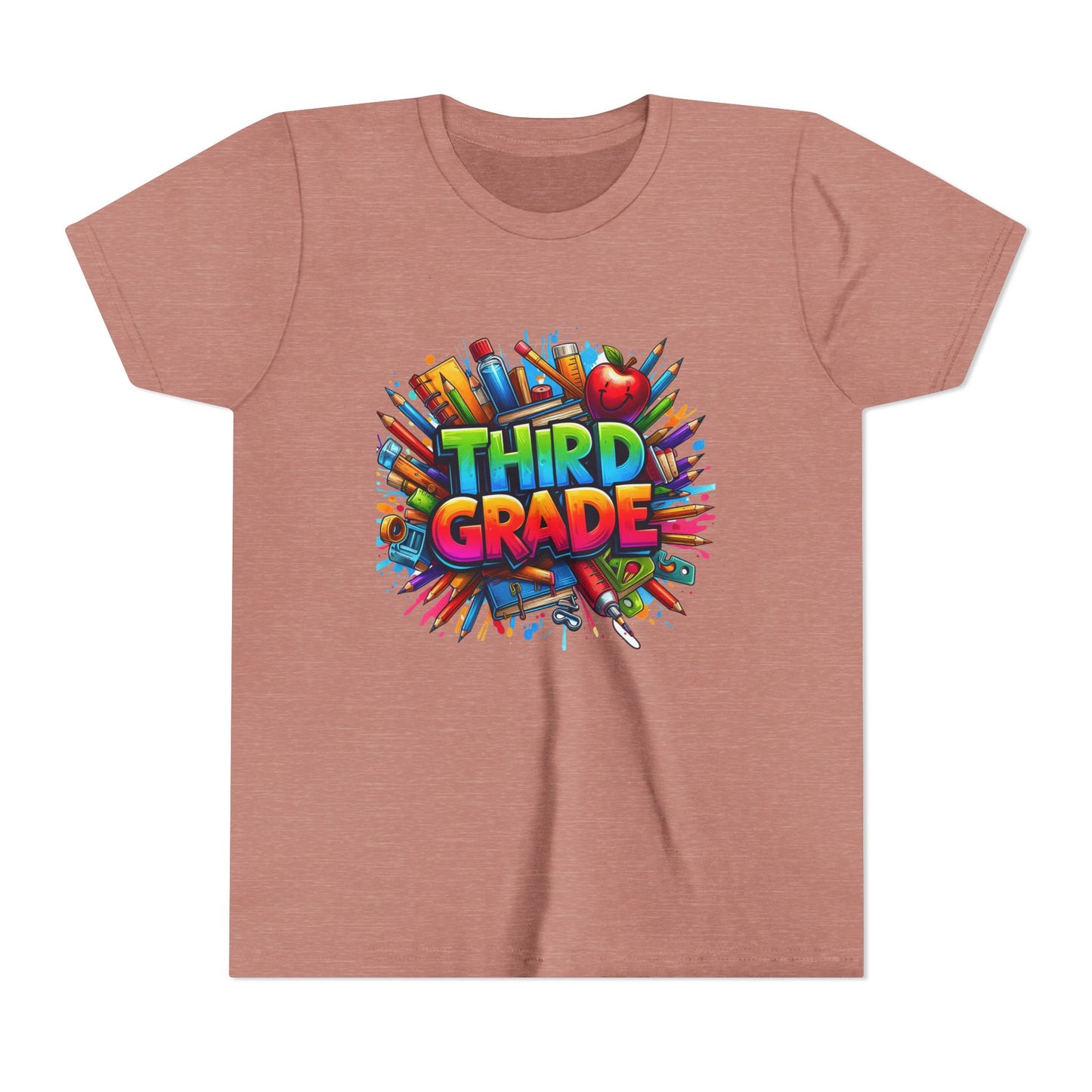 Third Grade Kids' T-Shirt – Colorful School Supplies Back-to-School Tee