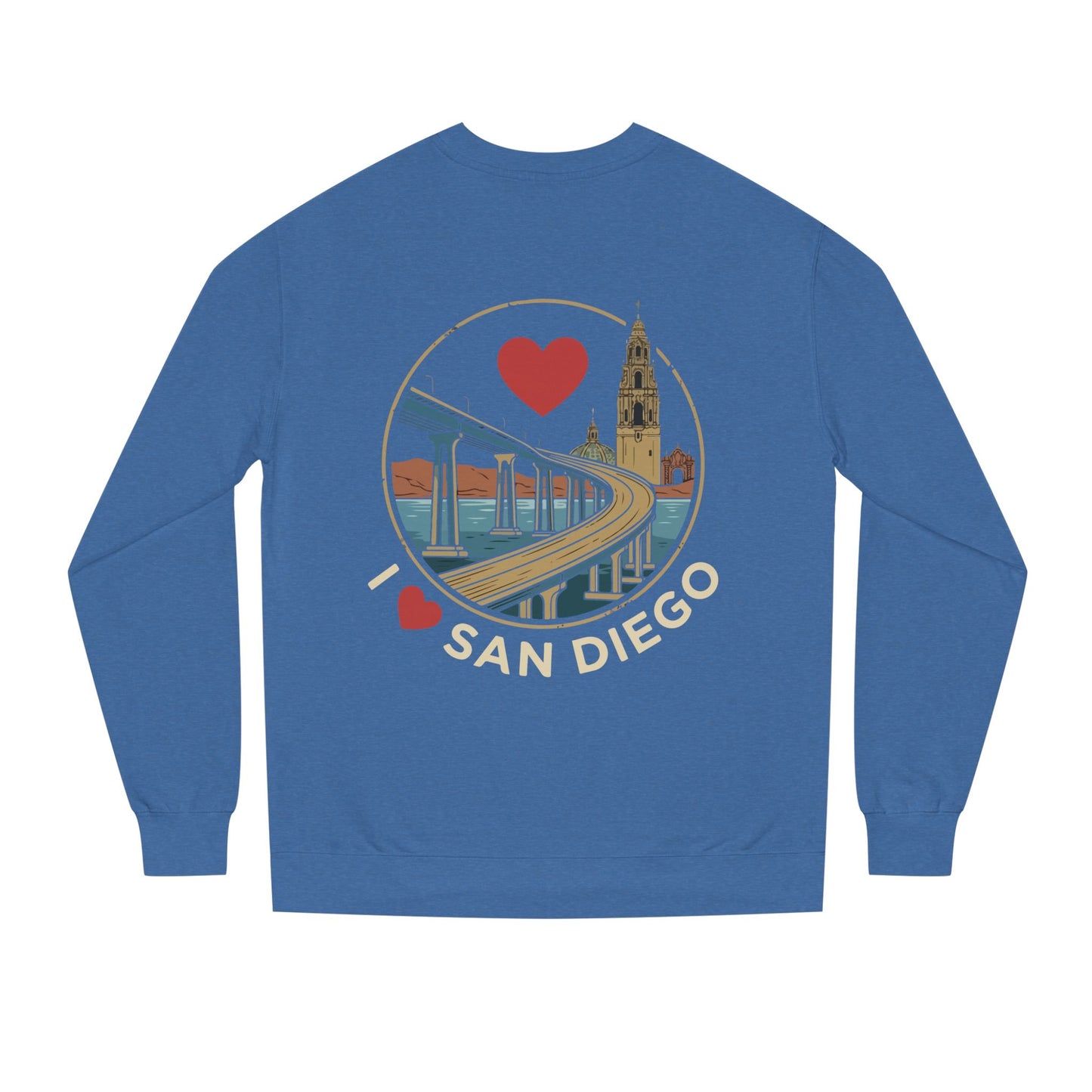 I Heart San Diego Sweatshirt — Balboa Park & Coronado Bridge Crewneck