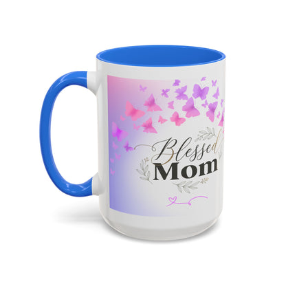 Blessed Mom Butterfly Mug — Colorful 11oz/15oz Ceramic Gift for Mother's Day