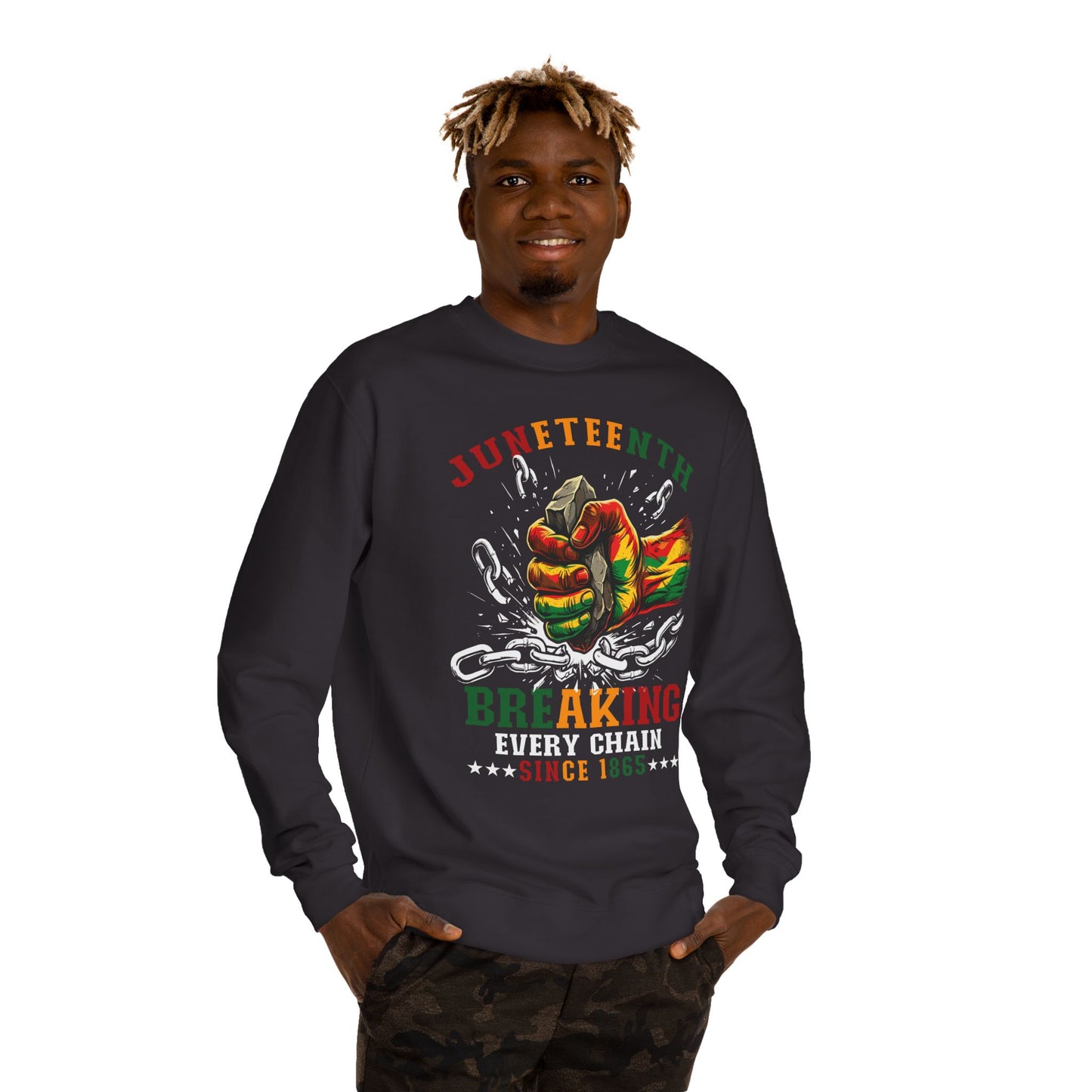 Juneteenth Breaking Every Chain Sweatshirt — Juneteenth Celebration Crewneck