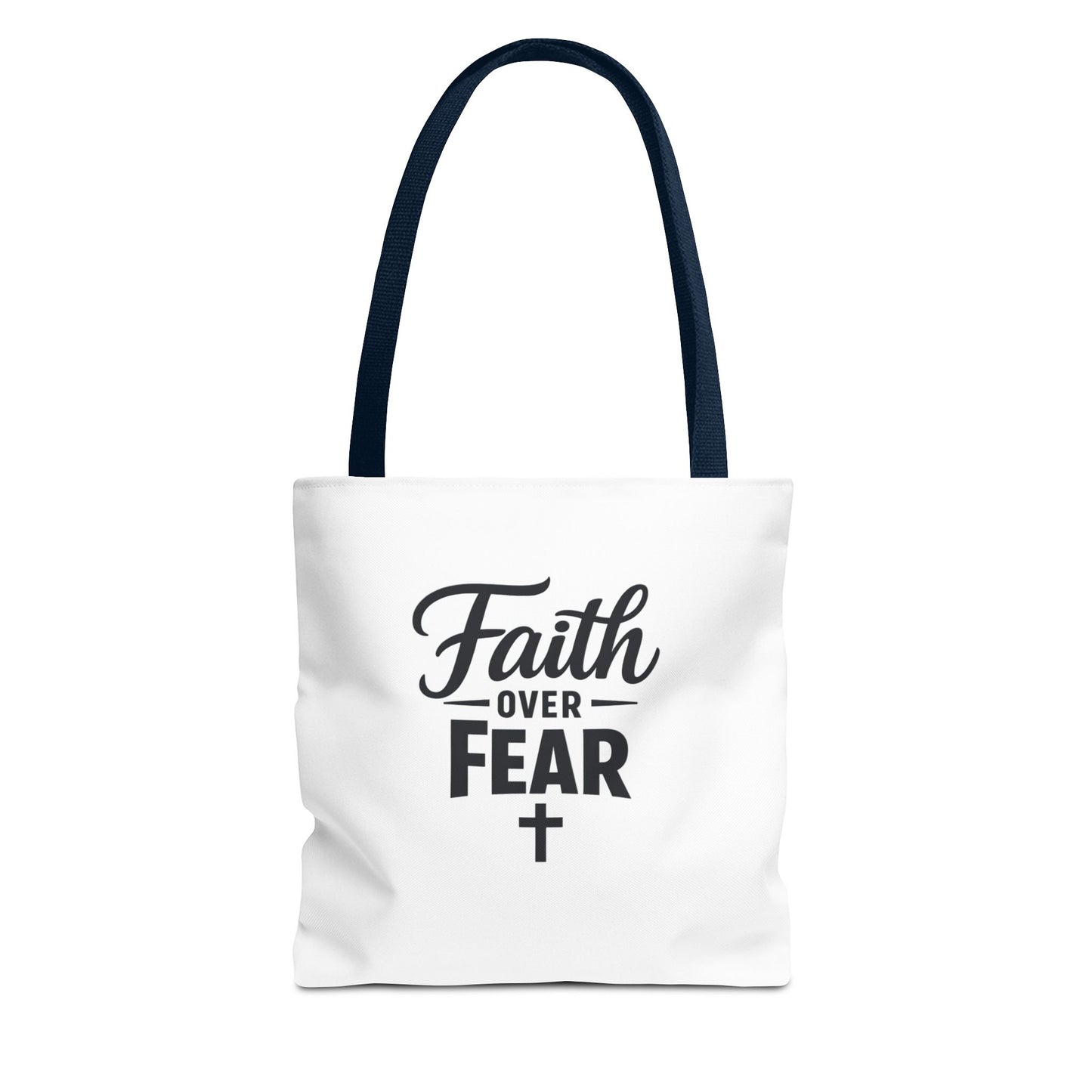 Faith Over Fear Tote Bag — Inspirational Christian Canvas Tote
