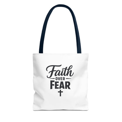 Faith Over Fear Tote Bag — Inspirational Christian Canvas Tote