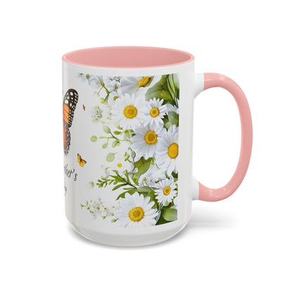 Mother's Day Butterfly Coffee Mug – 'Happy Mother's Day' Floral Accent Mug