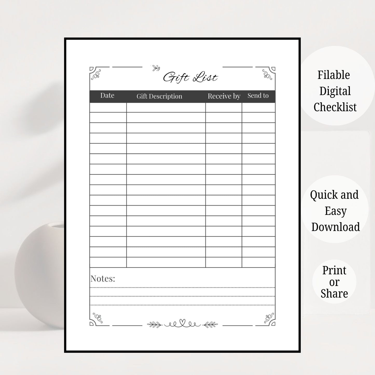 Wedding Guest List Planner Printable | RSVP Tracker | Wedding Guest Organizer | Bridal Planning Sheet | Guest List Template