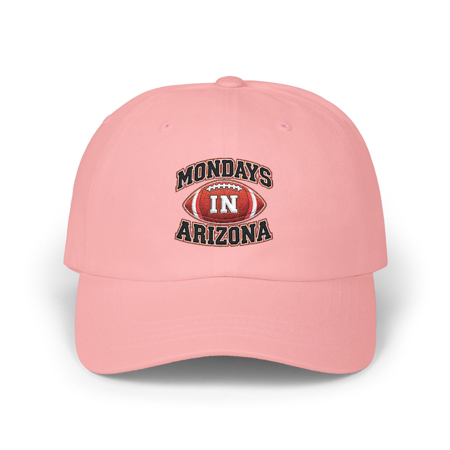 Dad Cap — "Mondays in Arizona" Football Embroidered Hat