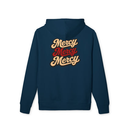 Mercy Mercy Mercy Hoodie — Retro Script Graphic Pullover