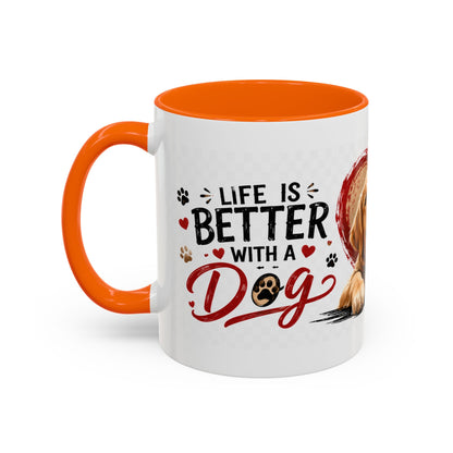 Pawsitive Vibes Coffee Mug - "Wag More, Worry Less" Dog Lover Accent Mug
