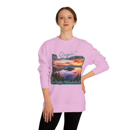 Oregon Scenic Sweatshirt — 'Pacific Wonderland' Sunset Landscape Crewneck