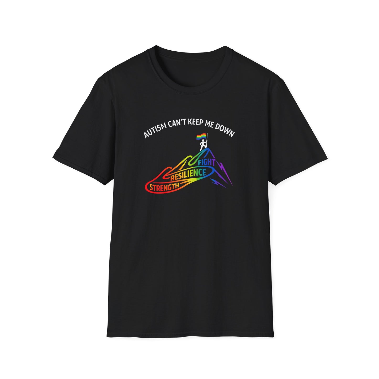 Autism Can't Keep Me Down Fight Resilience Strength T-Shirt