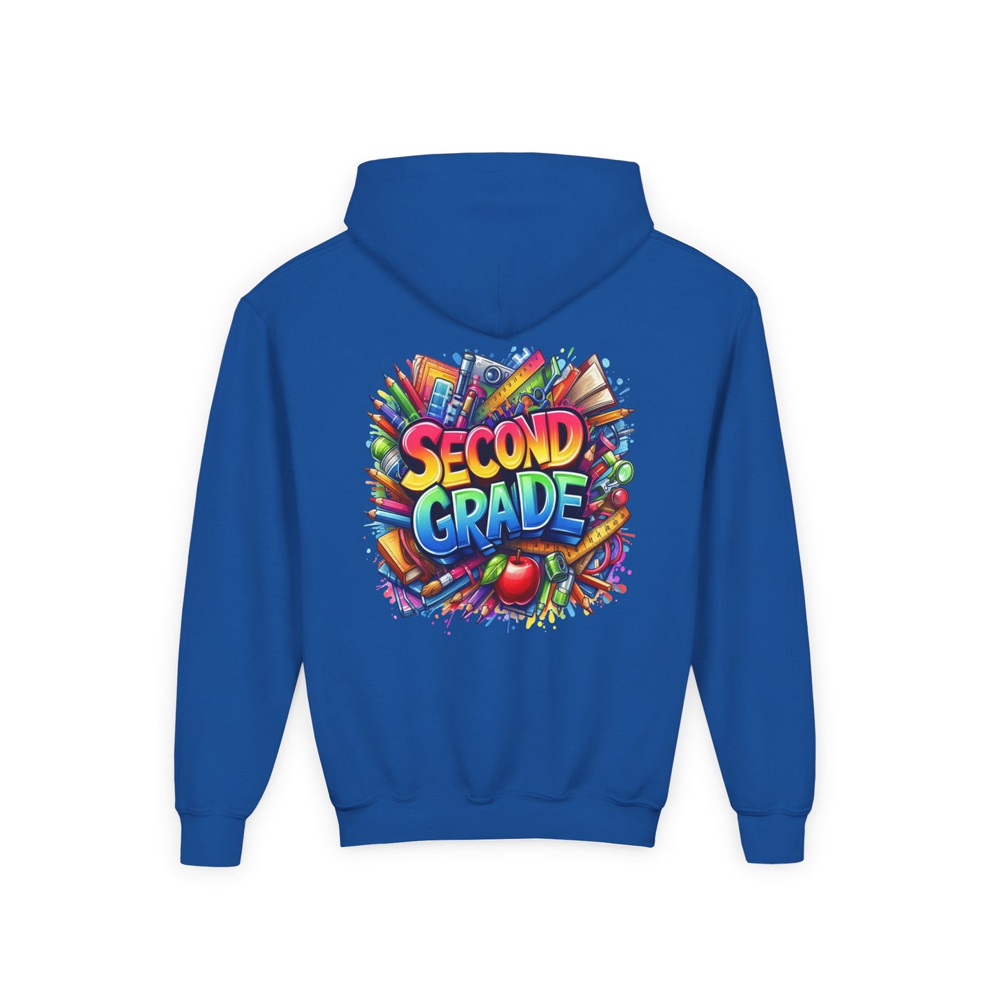 Second Grade Kids Hoodie — Colorful School Day Pullover