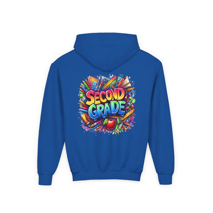 Second Grade Kids Hoodie — Colorful School Day Pullover