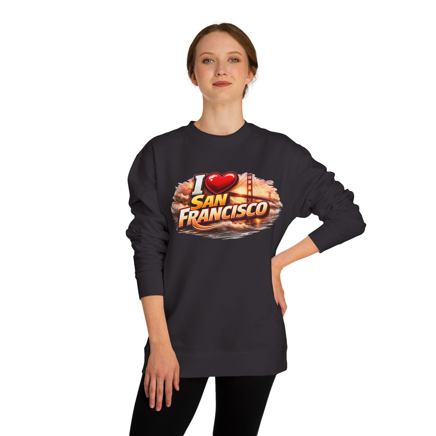 I Heart San Francisco Sweatshirt — Golden Gate Retro Graphic Crewneck