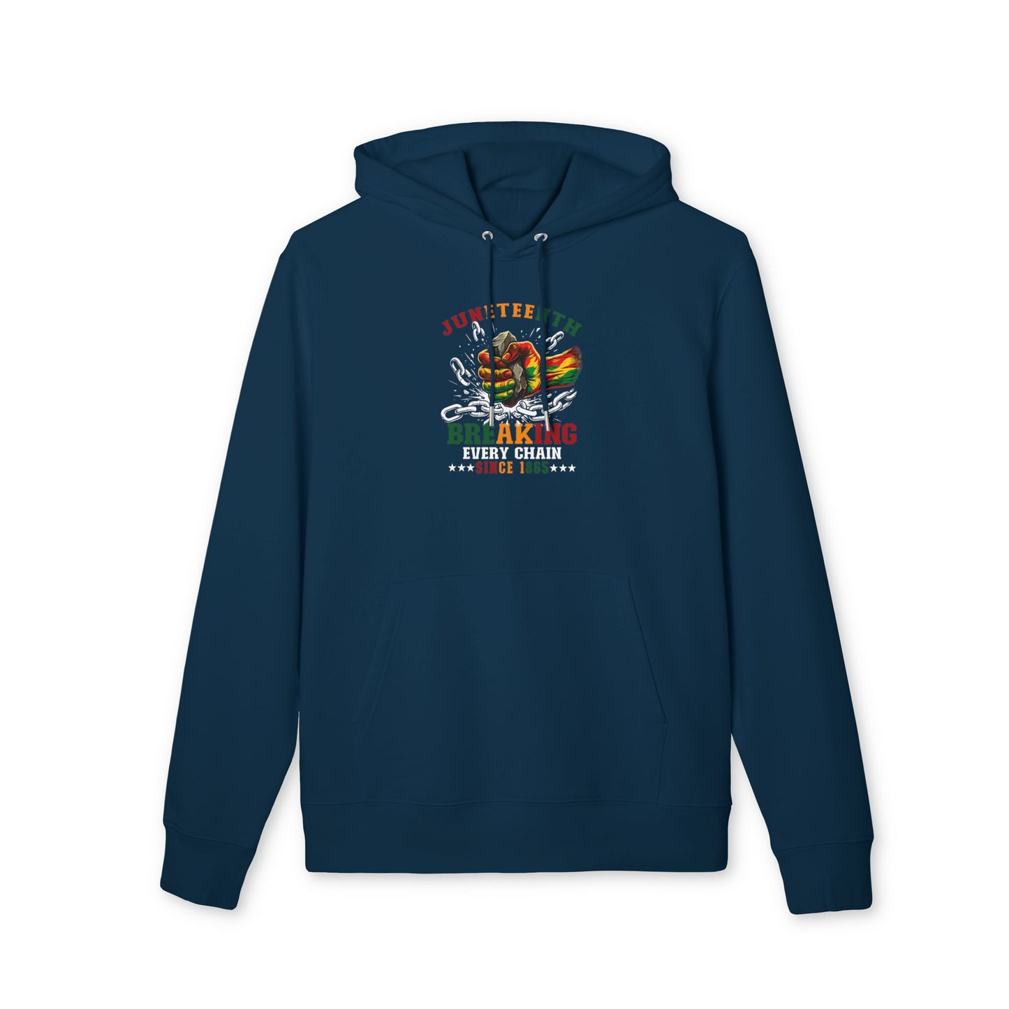 Cruiser Hoodie — "Just A Breath Away" Breaking Every Chain Rasta Fist Design