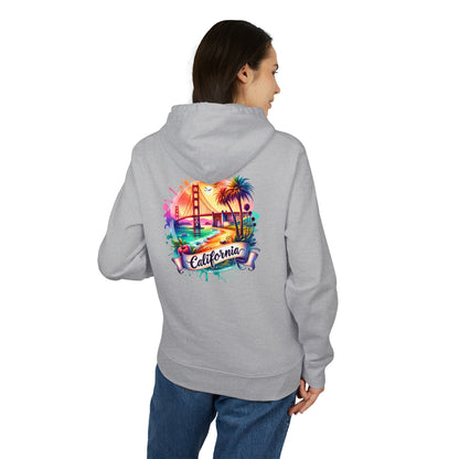California Sunset Hoodie — Colorful Golden Gate Palm Beach Graphic