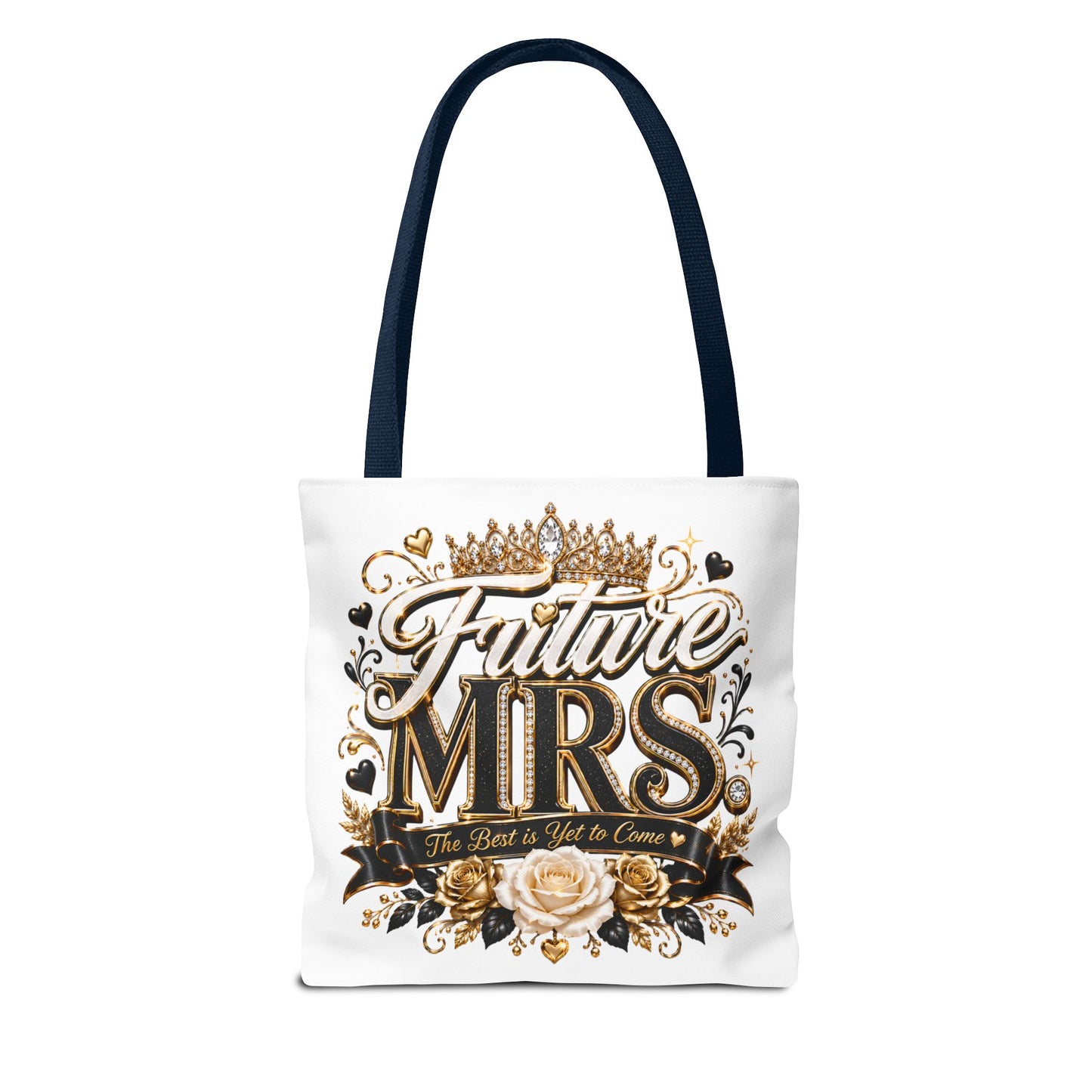 Future Mrs. Tote Bag — Bridal Bachelorette Gift Bag with Gold Crown Design