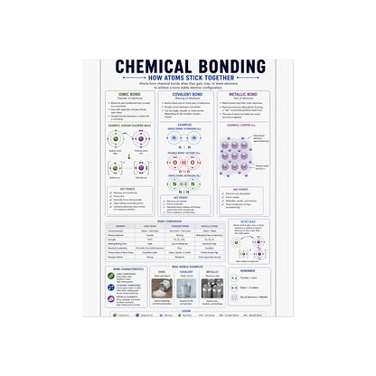 Chemical Bonding Educational Poster — Fine Art Science Print