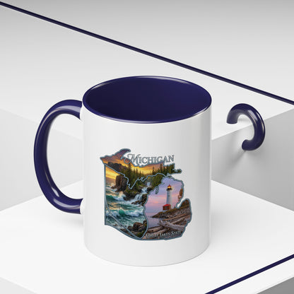 Michigan Lighthouse Coffee Mug — Scenic Great Lakes Accent Mug (11/15oz)