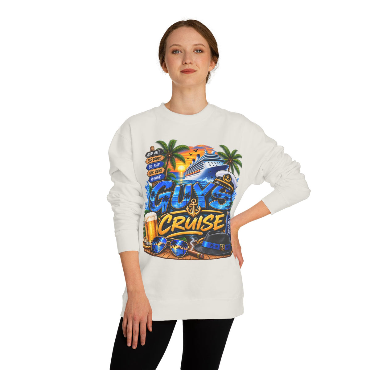 Guys Cruise Sweatshirt — Men’s Vacation Cruise Crewneck