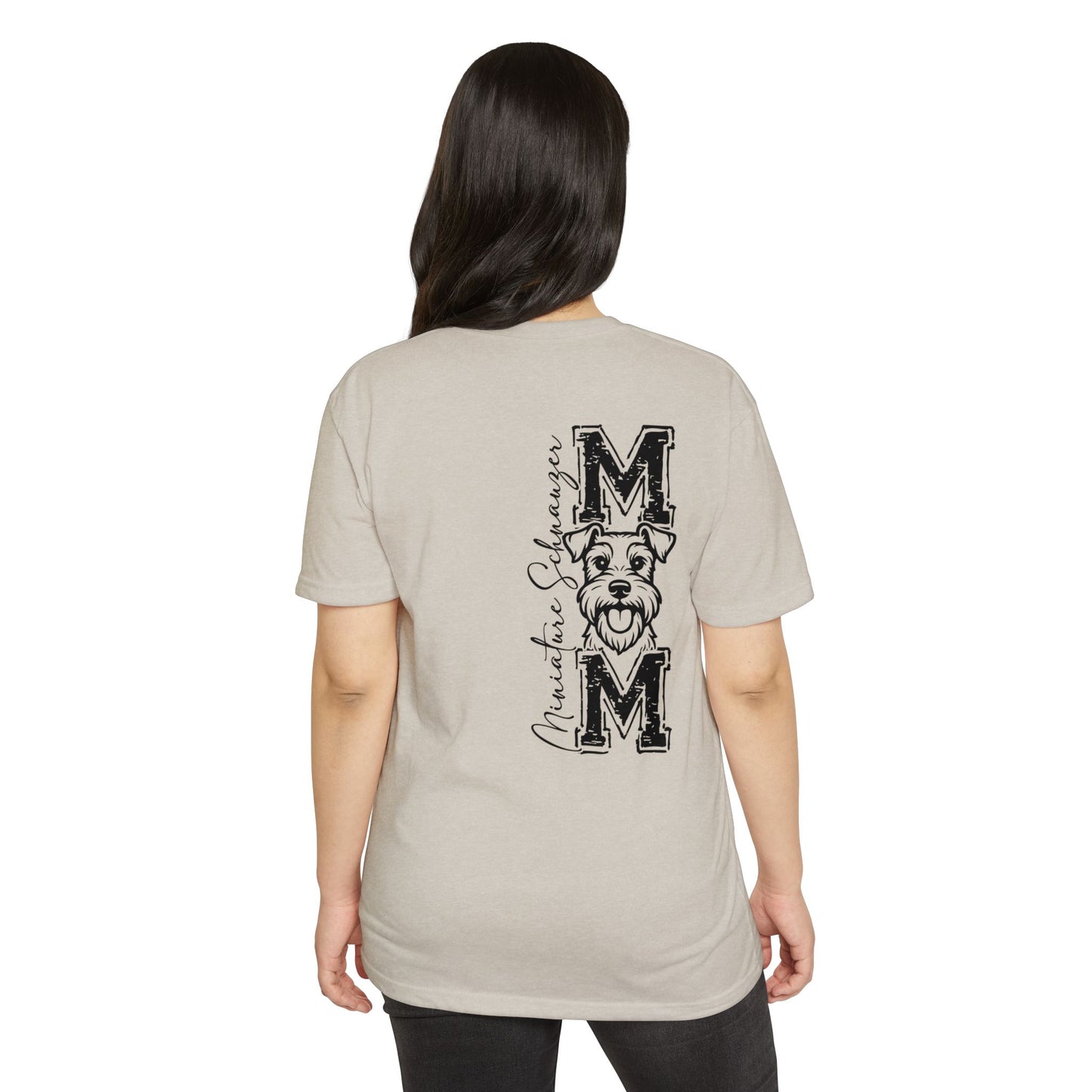 MOM Schnauzer Vertical Graphic T-Shirt — Funny Dog Mom Tee