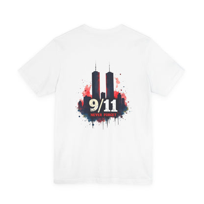 9/11 Never Forget T-Shirt — World Trade Center Memorial Tee