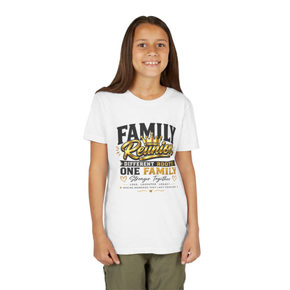 Family Reunion Youth Tee — "Different Roots One Family" Kids T-Shirt