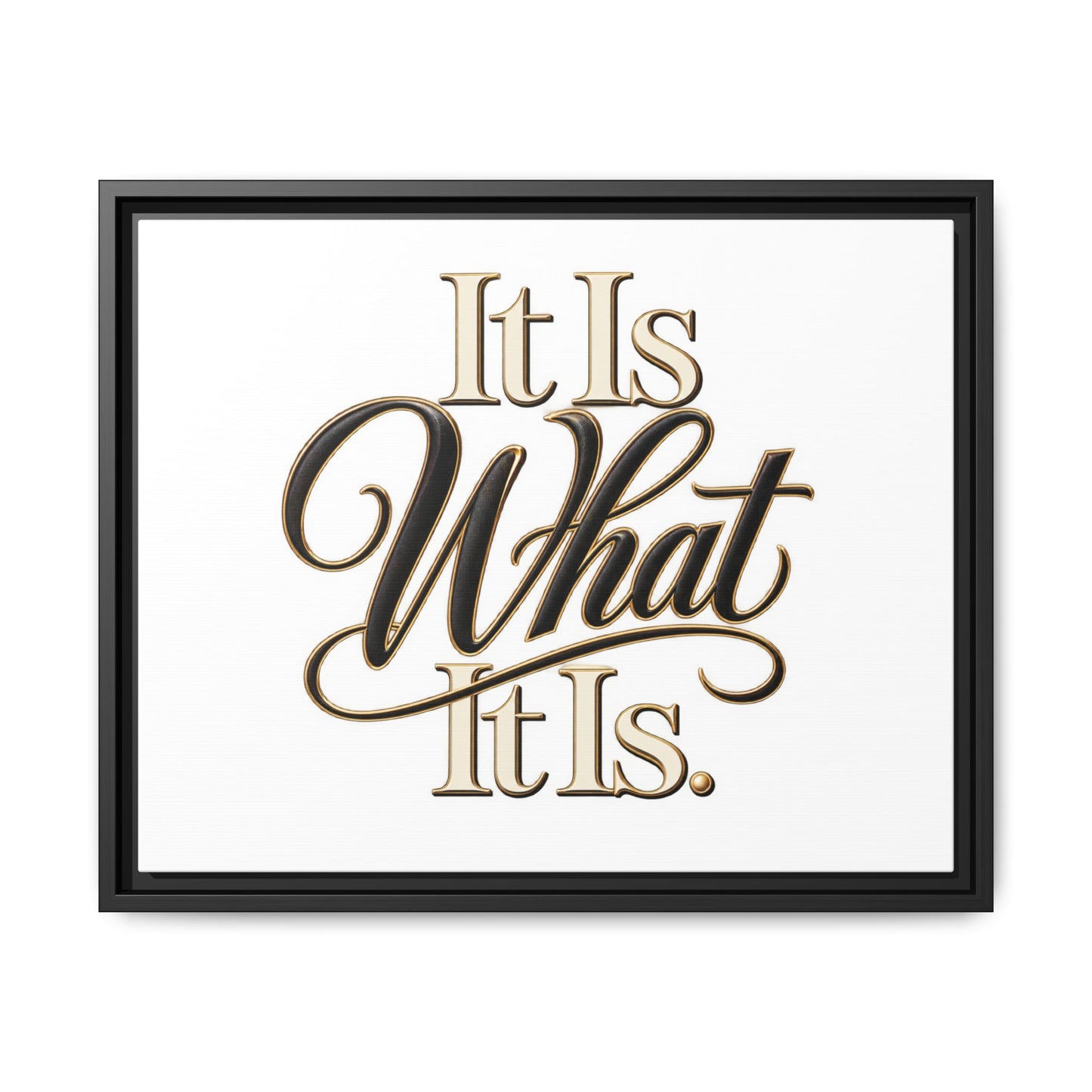 It Is What It Is Framed Canvas Wall Art
