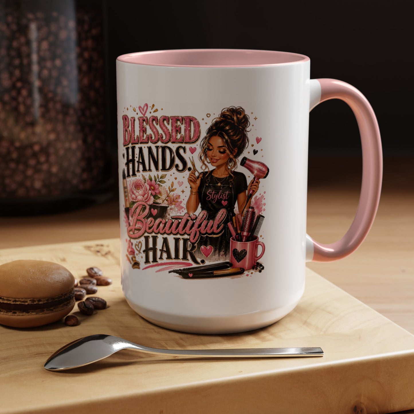 Blessed Hands Beautiful Hair Coffee Mug — Stylist Barber Hairdresser Gift