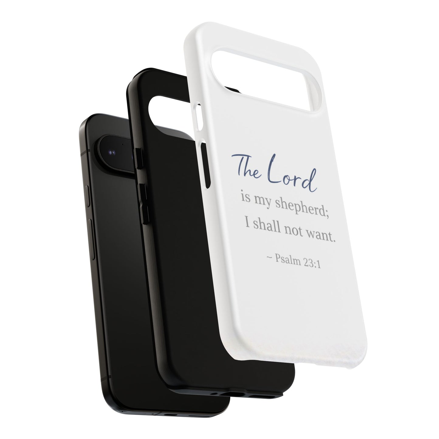 Psalm 23:1 Phone Case — "The Lord is my shepherd; I shall not want" Christian Protective Cover