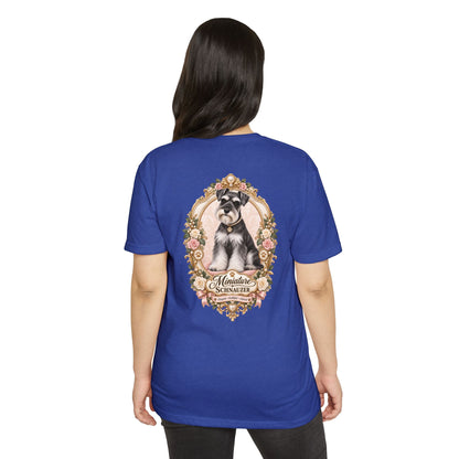 Miniature Schnauzer Floral Portrait T-Shirt