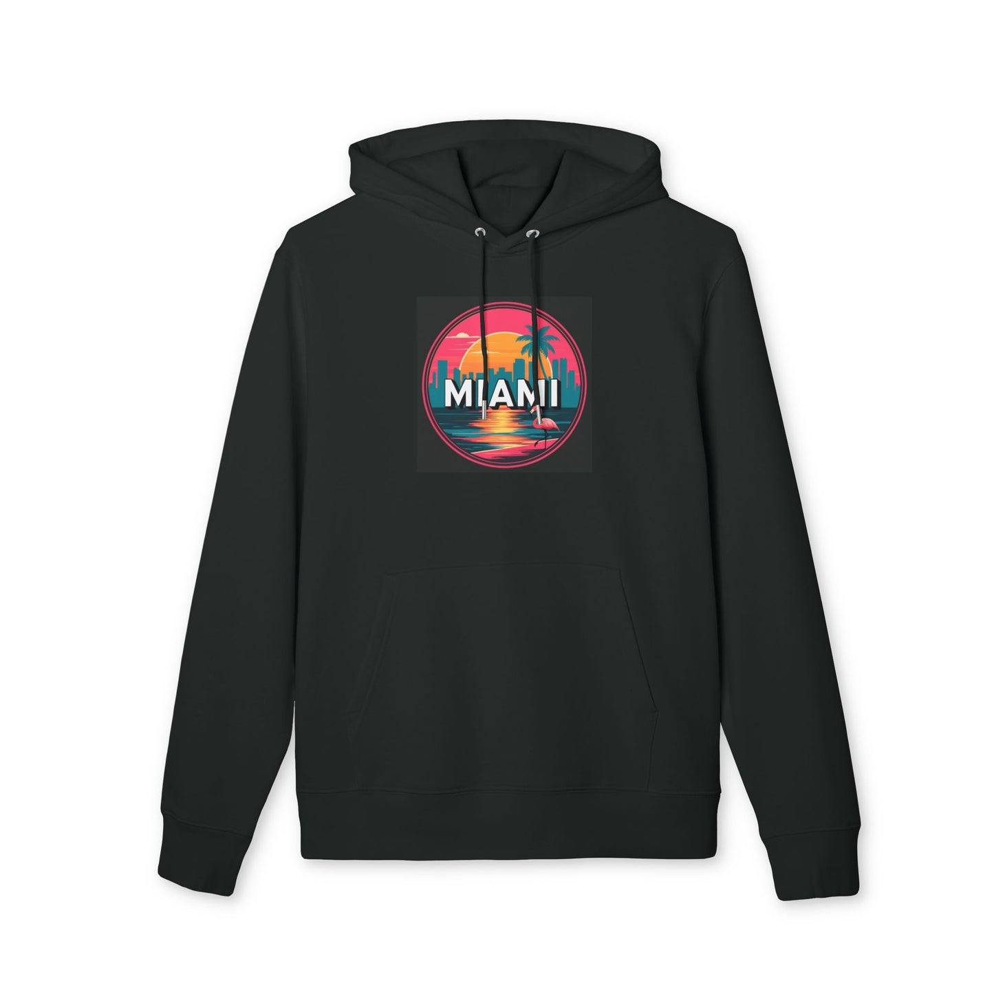 Miami Sunset Hoodie — Retro Palm Beach Graphic