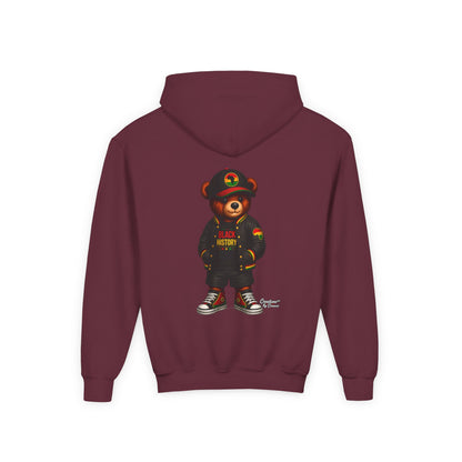 Youth Bear Hoodie — 'Follow Your History' Streetwear Kids Sweatshirt