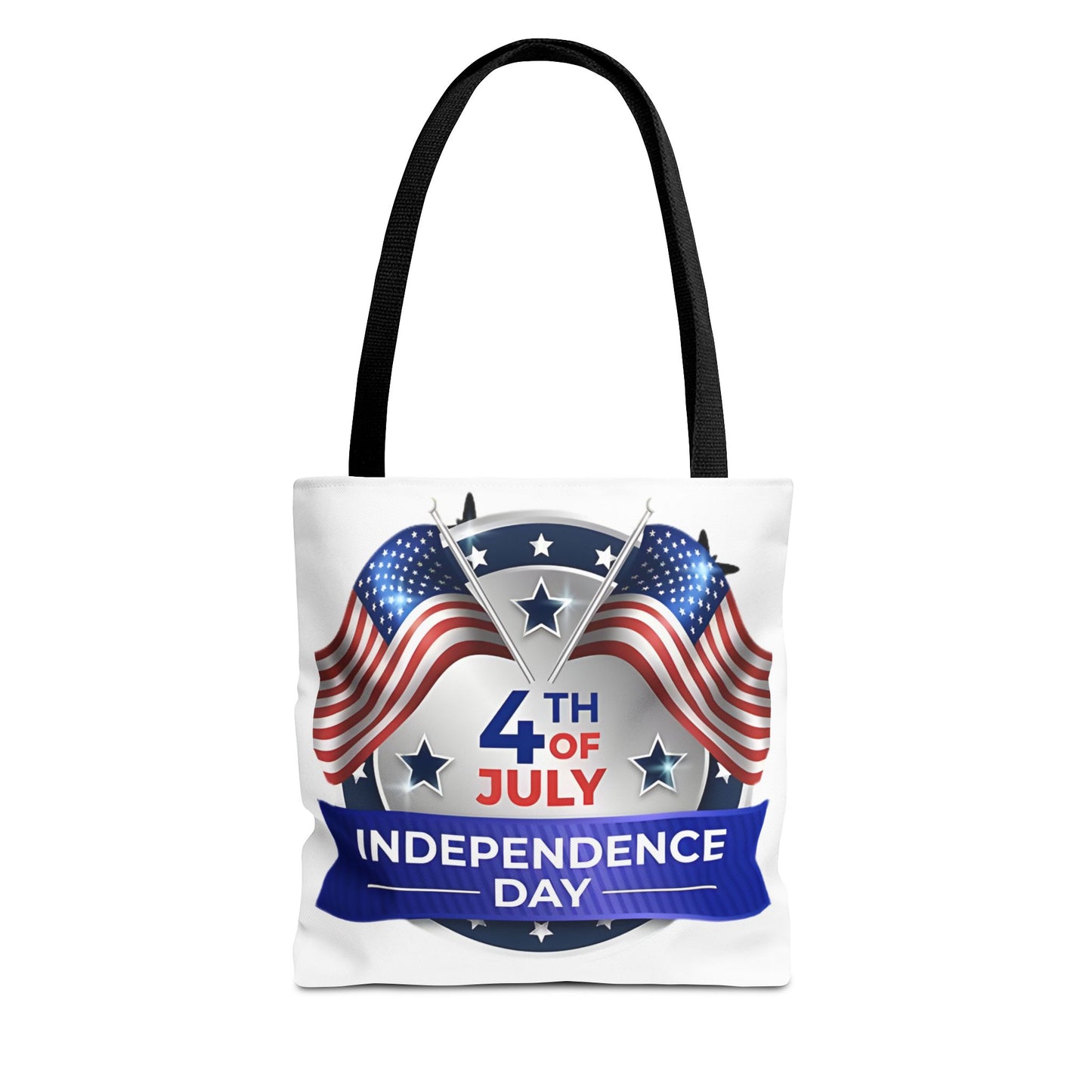 Independence Day Tote Bag — 4th of July American Flag Canvas Tote