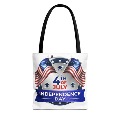 Independence Day Tote Bag — 4th of July American Flag Canvas Tote