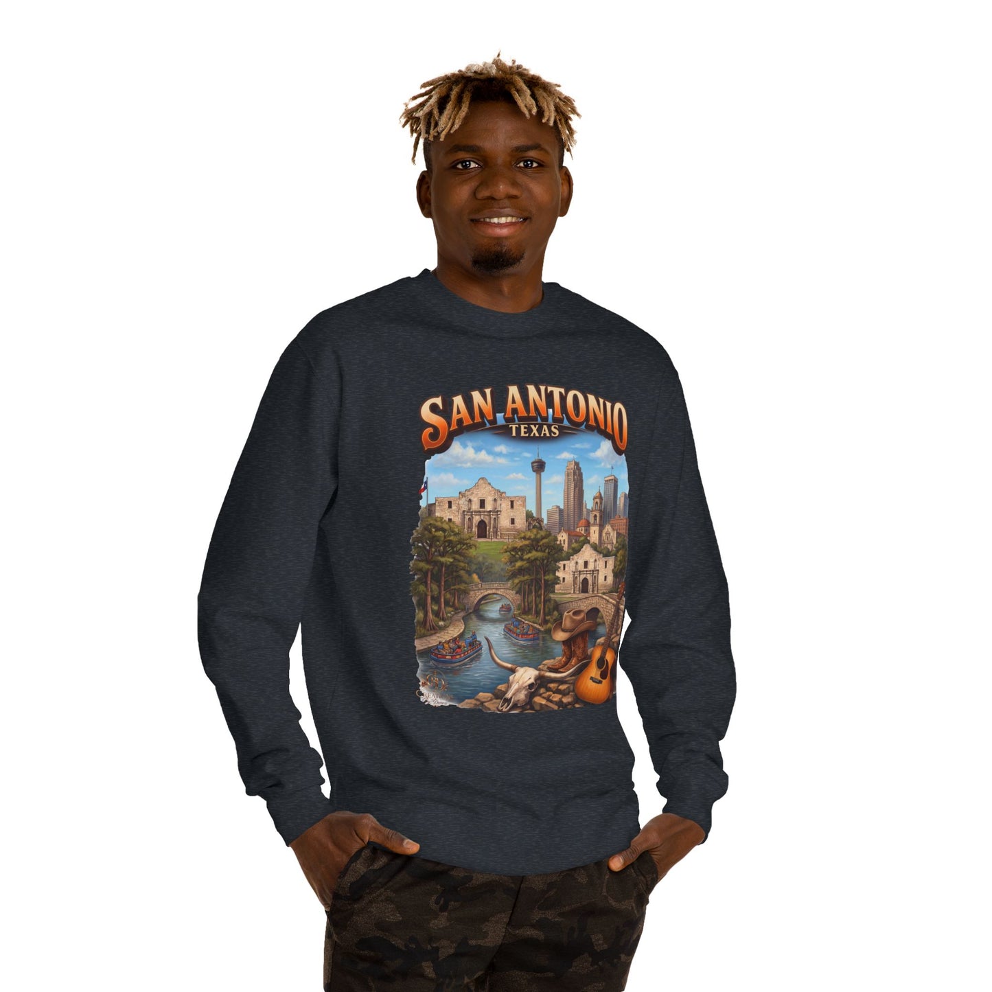 San Antonio Riverwalk Sweatshirt — Texas Travel Scenic Crewneck