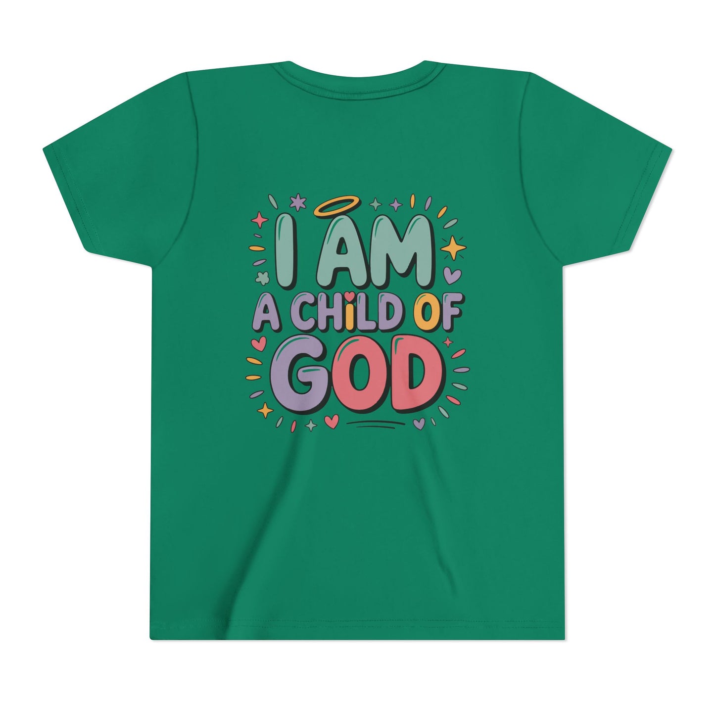 I Am A Child of God Youth Tee — Cute Pastel Christian Kids T-Shirt