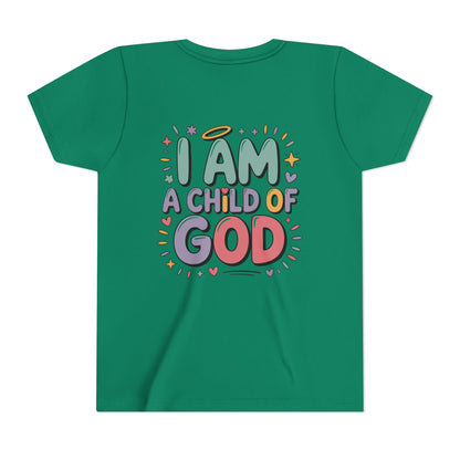 I Am A Child of God Youth Tee — Cute Pastel Christian Kids T-Shirt