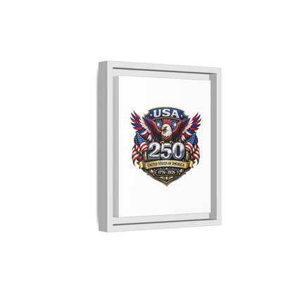 USA 250 Anniversary Framed Canvas — Patriotic Eagle 1776–2026 Wall Art