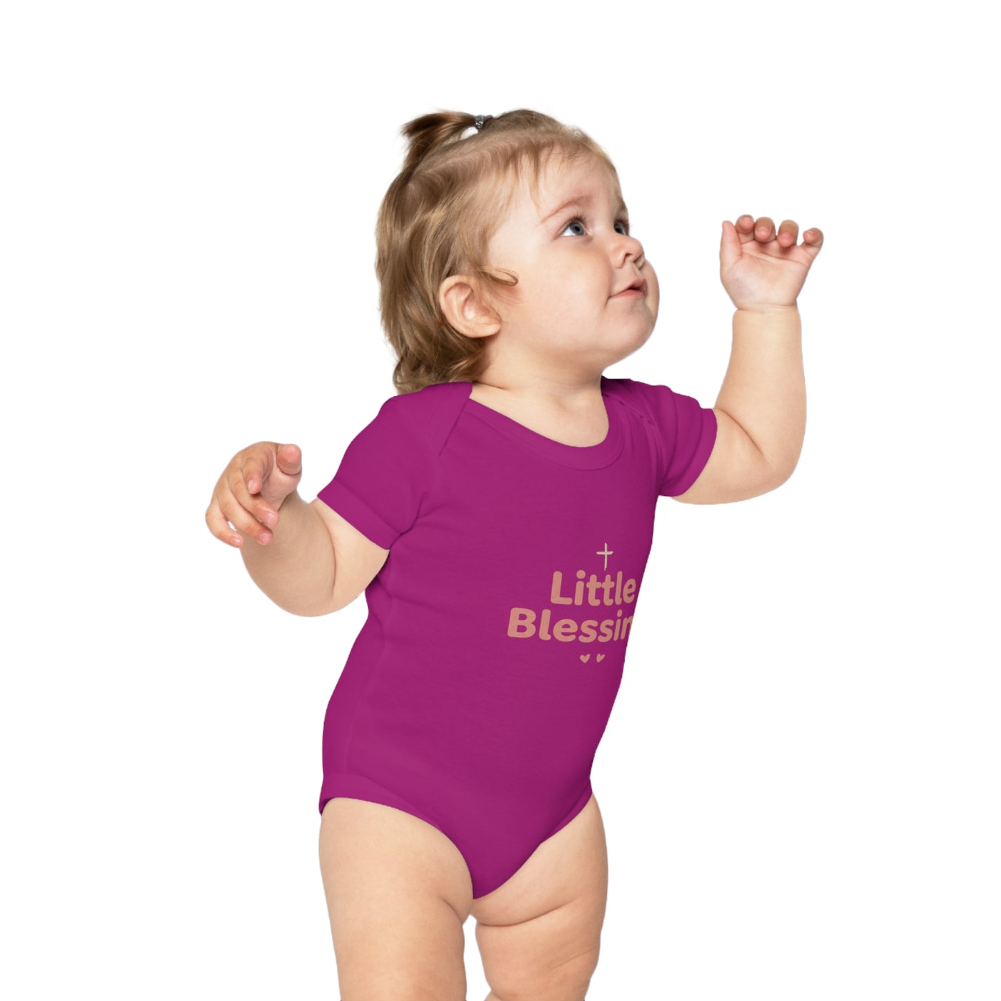 Baby Bodysuit - "Little Blessing" Combed Cotton Infant Onesie