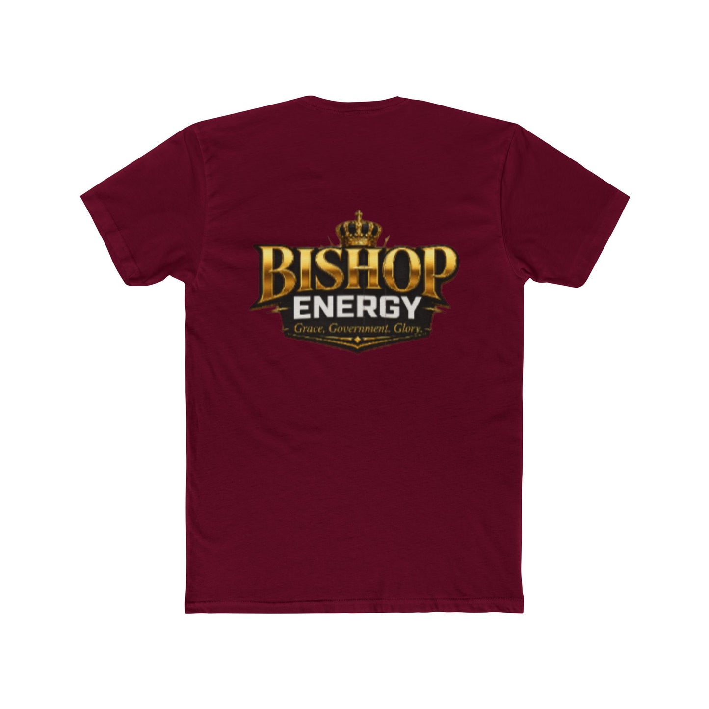 Bishop Energy Graphic Tee — Bold Gold Crown Logo T-Shirt