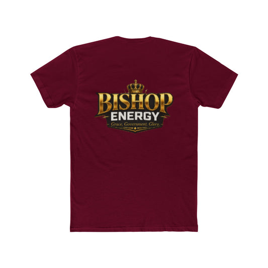 Bishop Energy Graphic Tee — Bold Gold Crown Logo T-Shirt